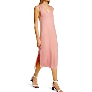 RAG & BONE Pale Rose Marlon Midi Tank Dress Sz L $225